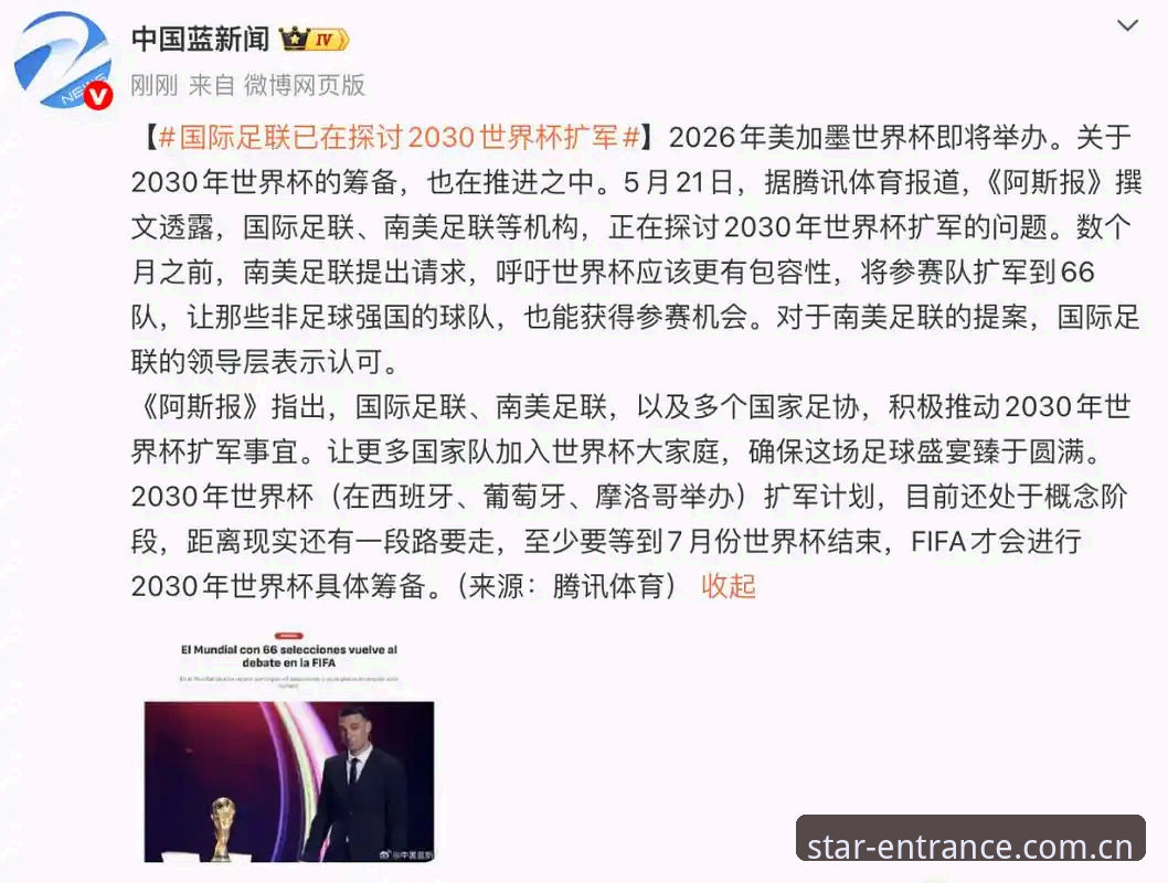 星空体育登录网址功能详解 关注世界杯扩军最新动态:2030年参赛队伍或达66队,星空体育平台解析中国男足机遇